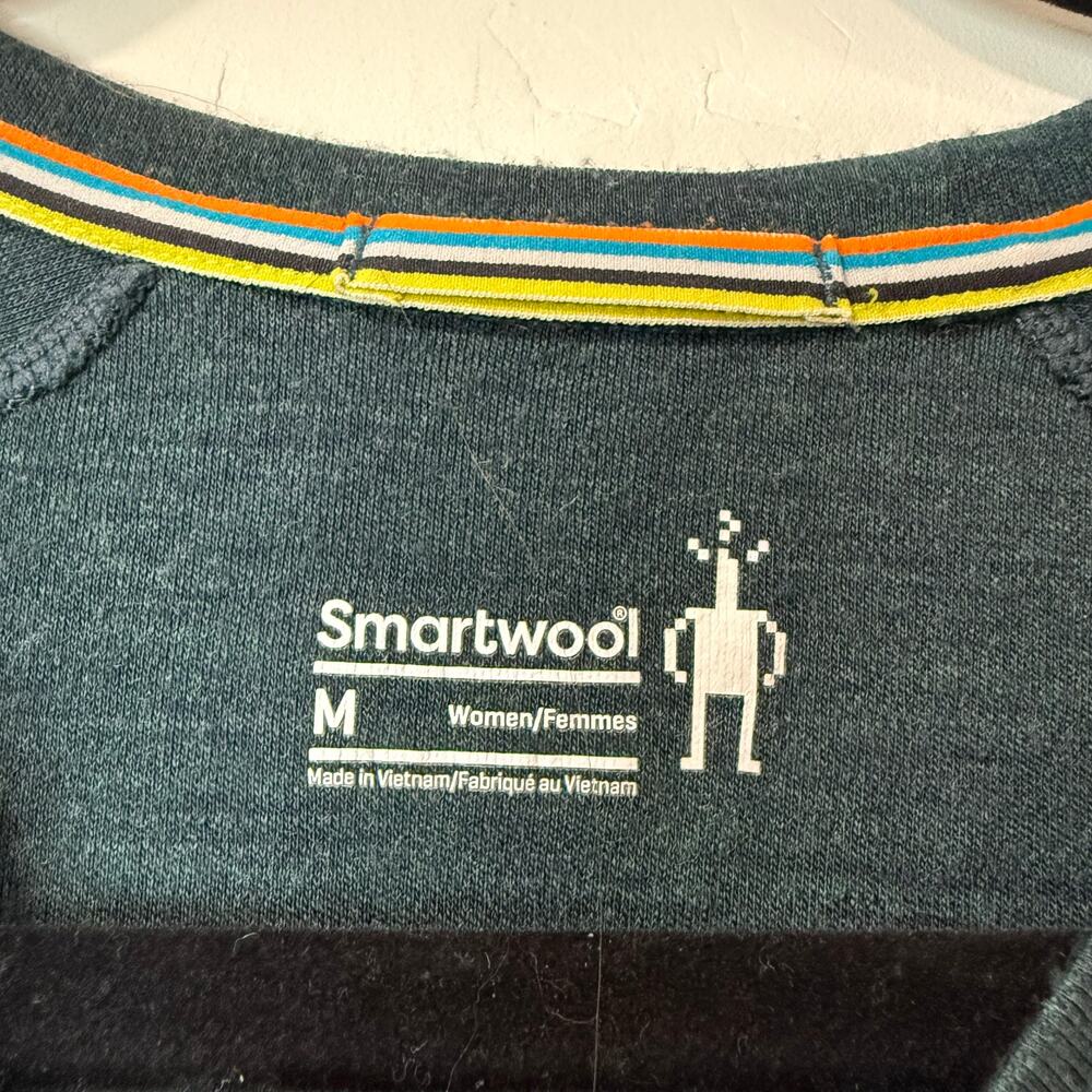 Smartwool Women's Merino Wool Crew Baselayer Merino Long Sleeve Medium Teal - Picture 4 of 6